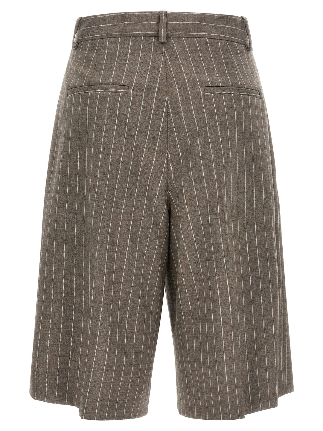 P.A.R.O.S.H. Brown Virgin Wool Bermuda Shorts