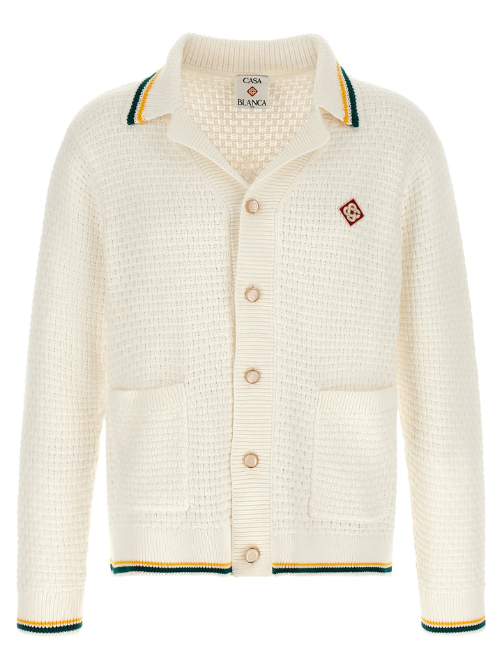 Casablanca White Cotton Cardigan