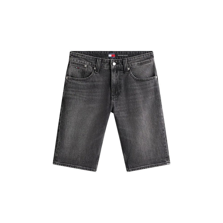 Tommy Hilfiger Jeans Black Recycled Cotton Bermuda Shorts