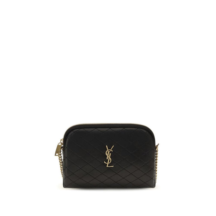 Saint Laurent Black Calf Leather Bos Taurus Shoulder Bag