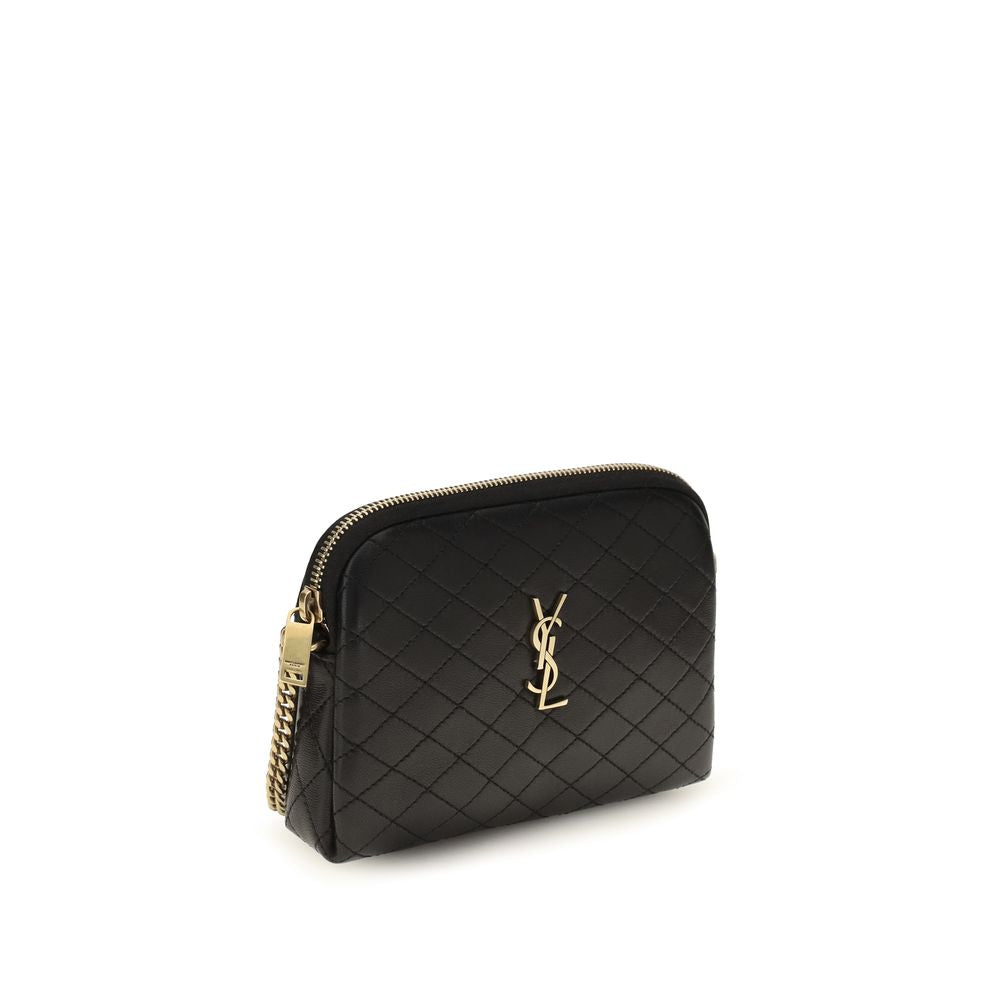 Saint Laurent Black Calf Leather Bos Taurus Shoulder Bag