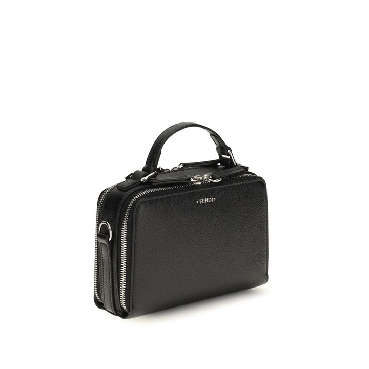 Fendi Black Calf Leather Bos Taurus Shoulder Bag
