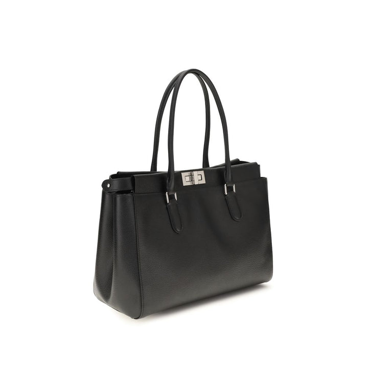 Fendi Black Calf Leather Bos Taurus Shoulder Bag