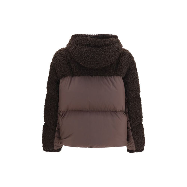 Moncler Brown Wool Oves Aries Full-Length Jacket