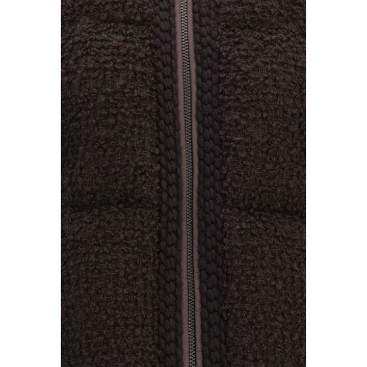 Moncler Brown Wool Oves Aries Full-Length Jacket