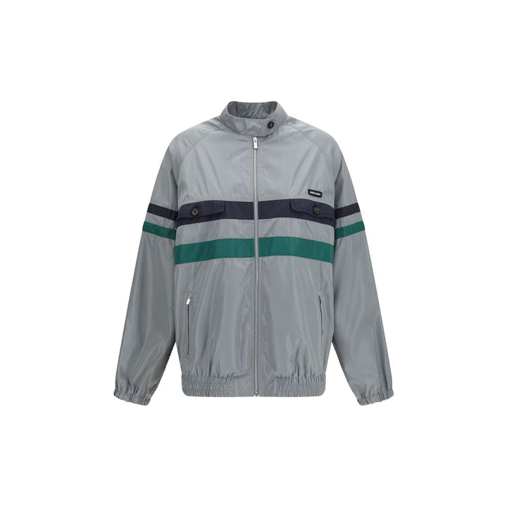 Miu Miu Gray Polyester Shell Jacket