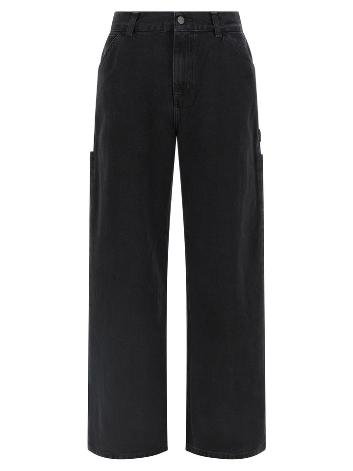 Carhartt Wip Black Cotton High-Waisted Jean