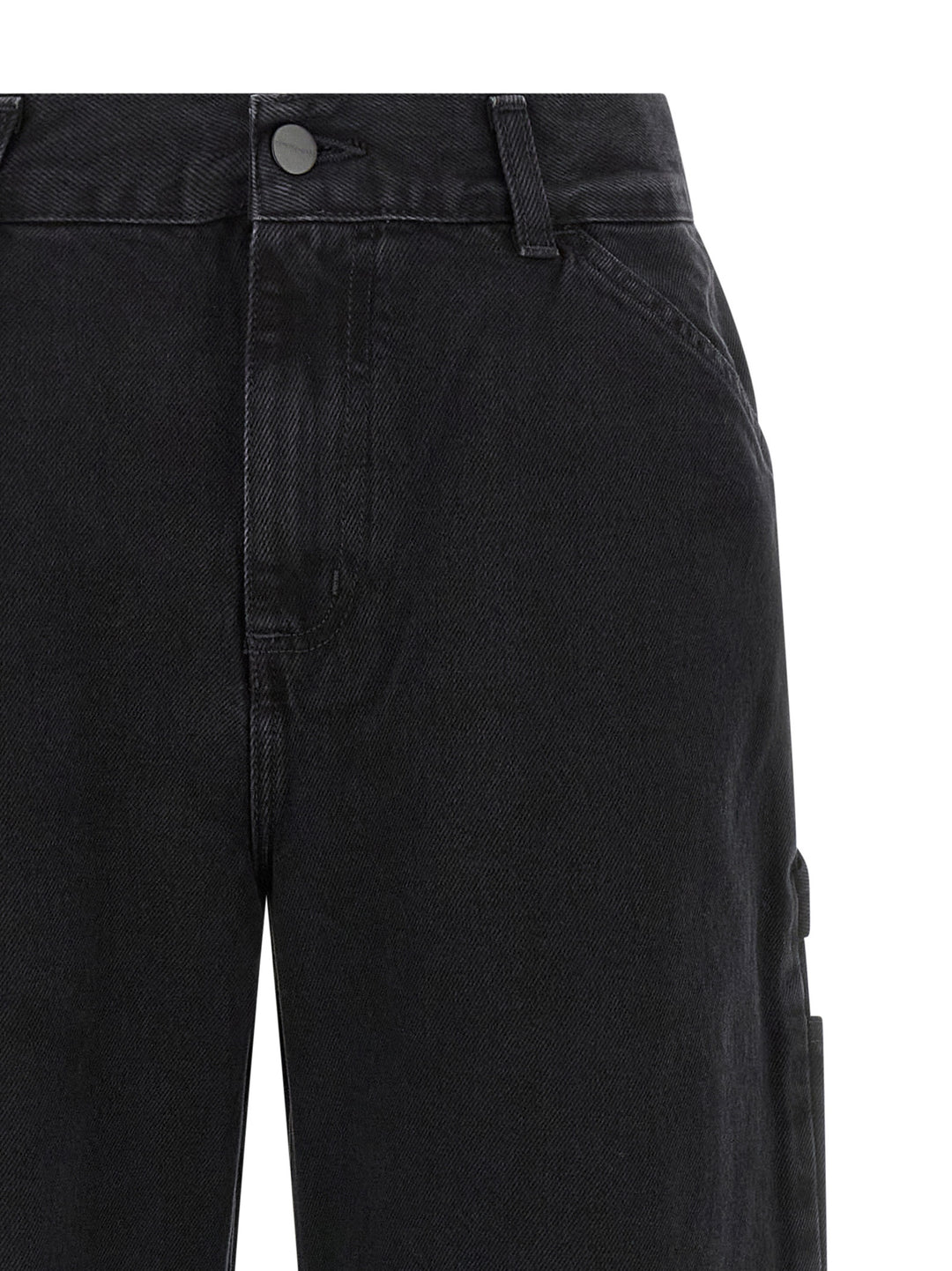 Carhartt Wip Black Cotton High-Waisted Jean