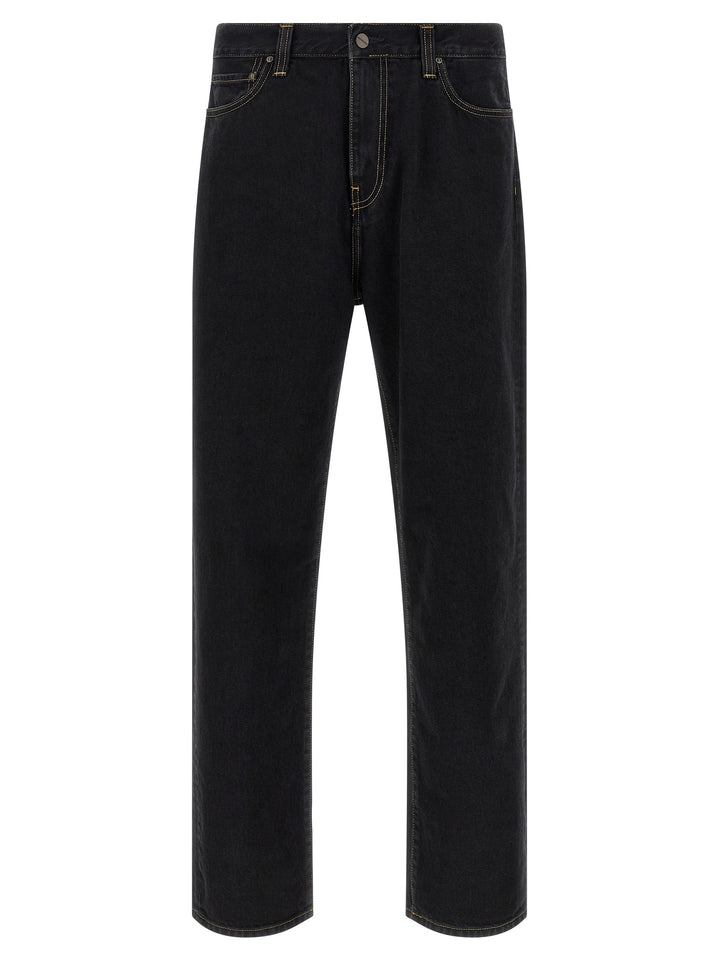 Carhartt Wip Black Cotton Tapered Jeans