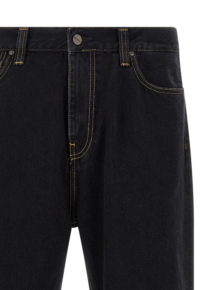 Carhartt Wip Black Cotton Tapered Jeans