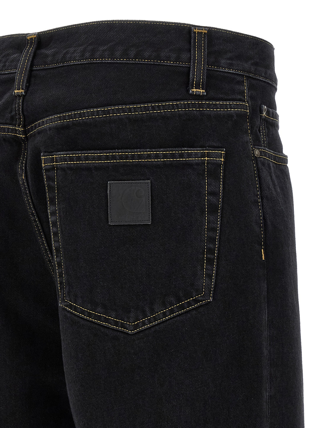 Carhartt Wip Black Cotton Tapered Jeans