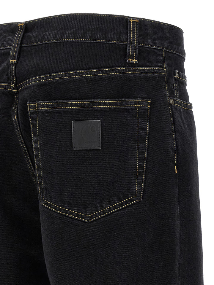 Carhartt Wip Black Cotton Tapered Jeans