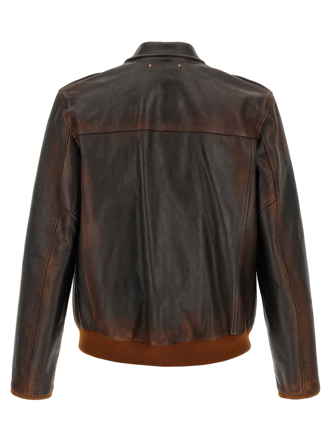 Golden Goose Brown Cowhide Leather Jacket