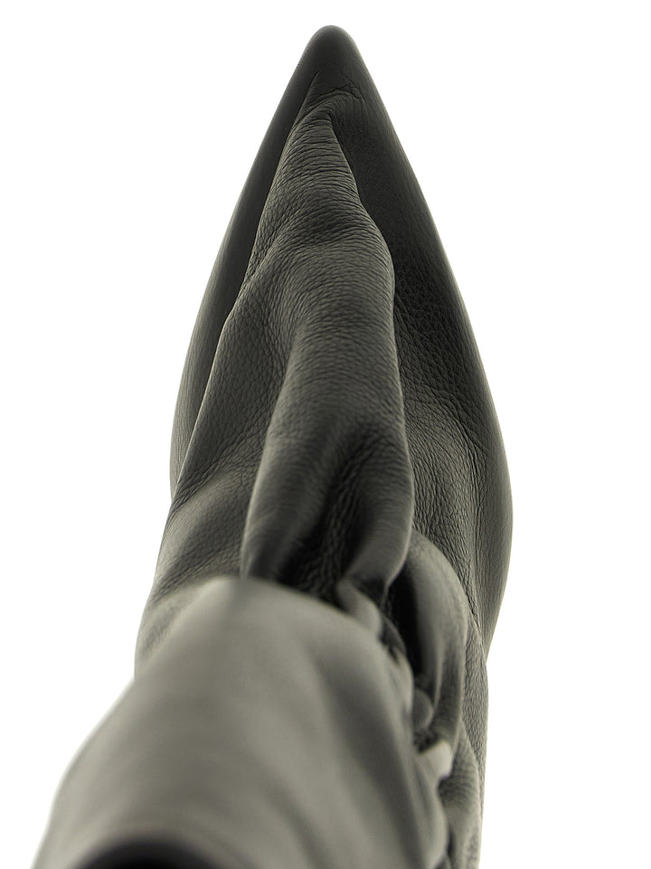 Rick Owens Black Calfskin Over The Knee