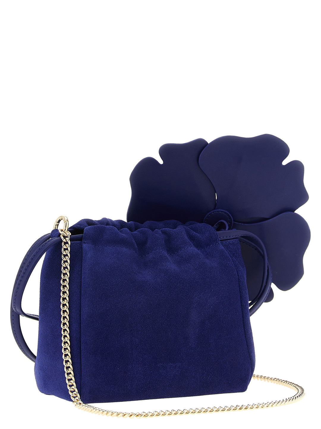 PINKO Blue Lambskin Clutch Bag