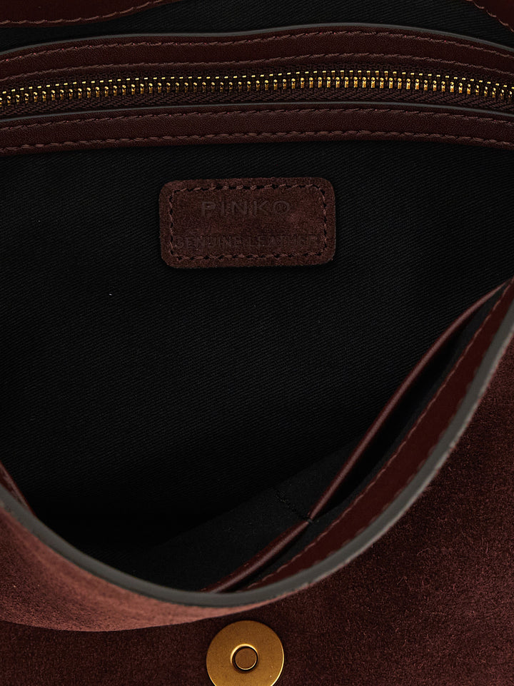 PINKO Bordeaux Calfskin Crossbody Bag