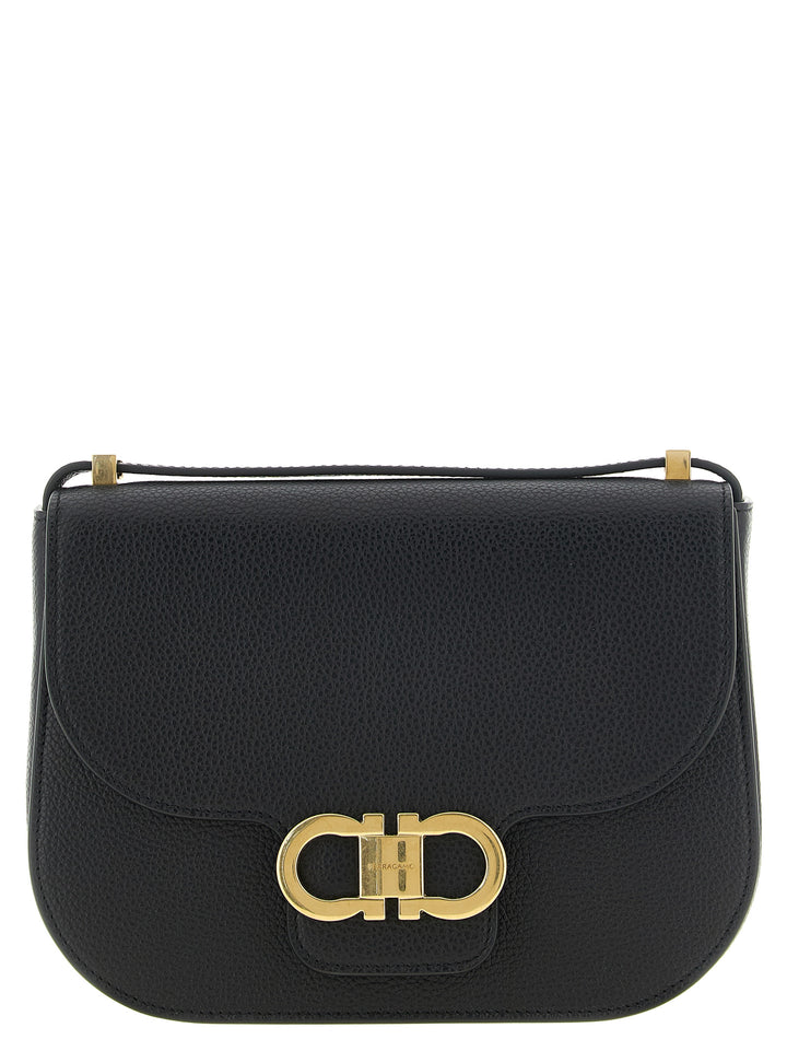 Ferragamo Black Calfskin Crossbody Bag