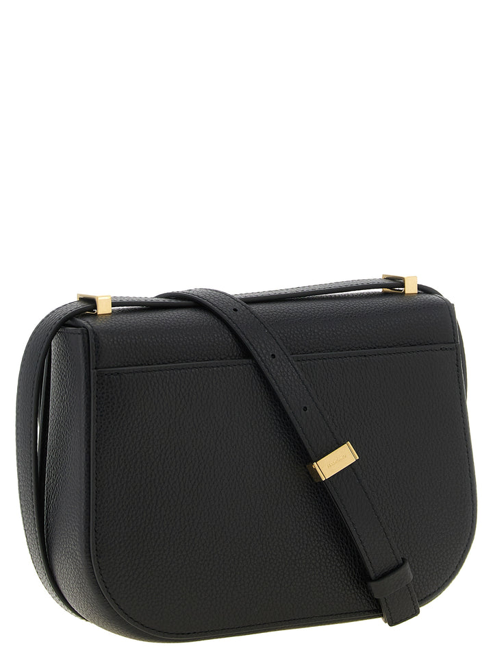 Ferragamo Black Calfskin Crossbody Bag