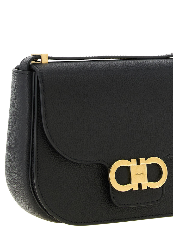 Ferragamo Black Calfskin Crossbody Bag