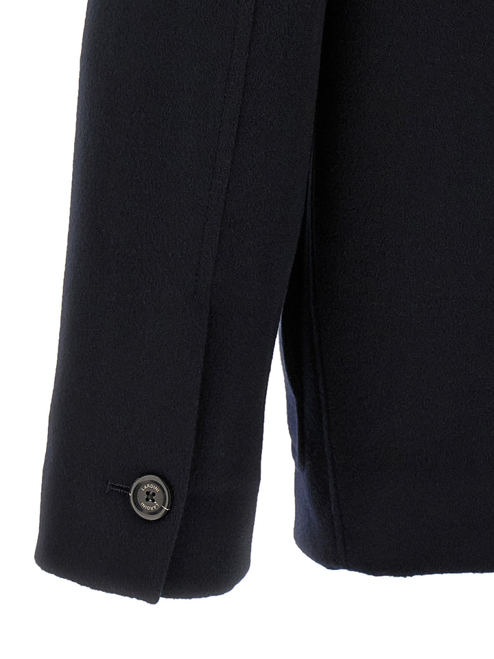Lardini Blue Cashmere Full-Length Jacket