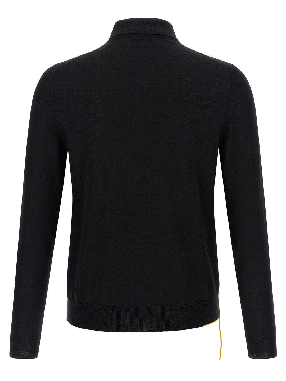 Fendi Black Virgin Wool Polo Shirt