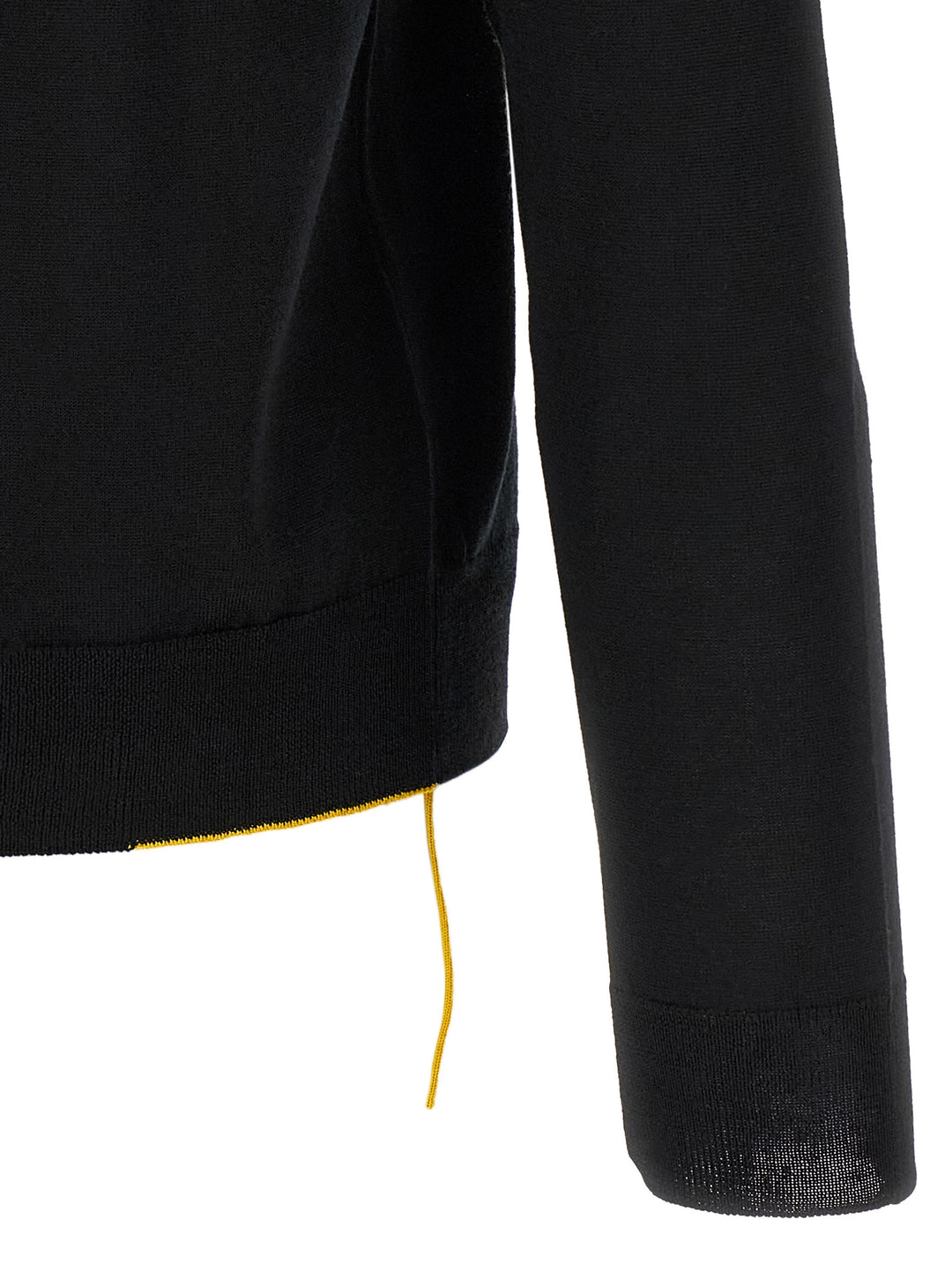 Fendi Black Virgin Wool Polo Shirt
