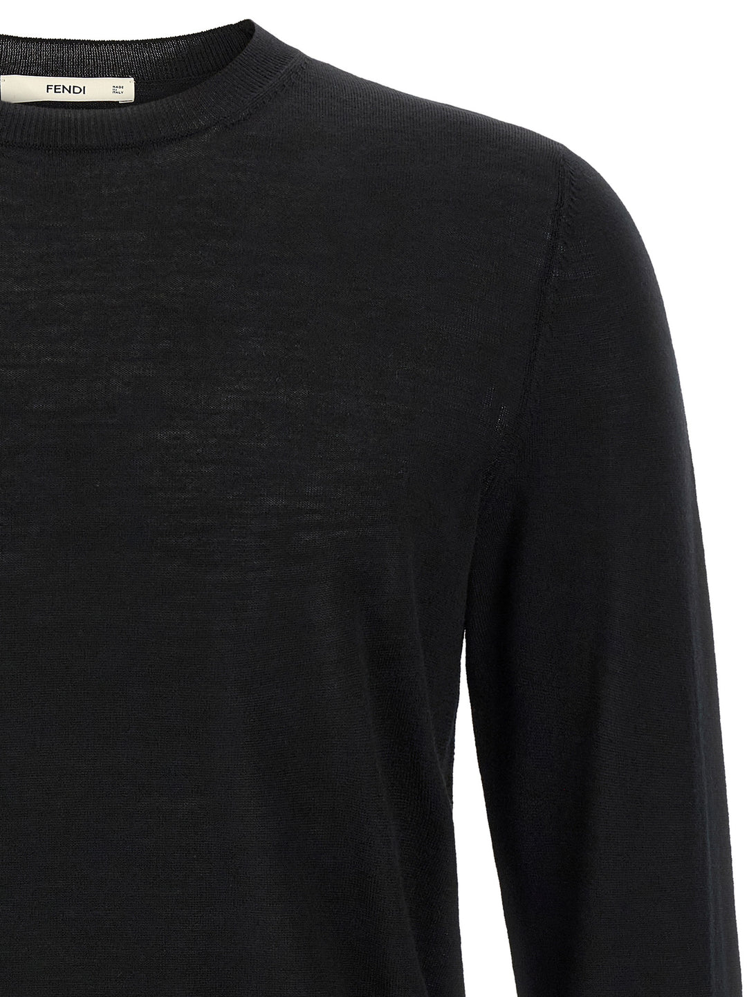 Fendi Black Virgin Wool Cardigan