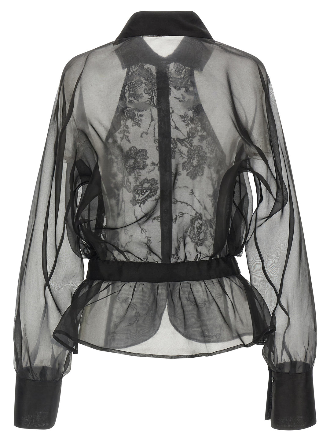 Ermanno Scervino Black Silk Blouse