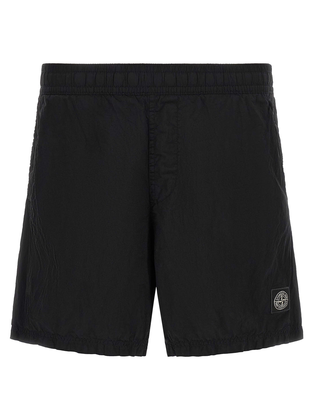 Stone Island Black Polyamide Cargo Shorts