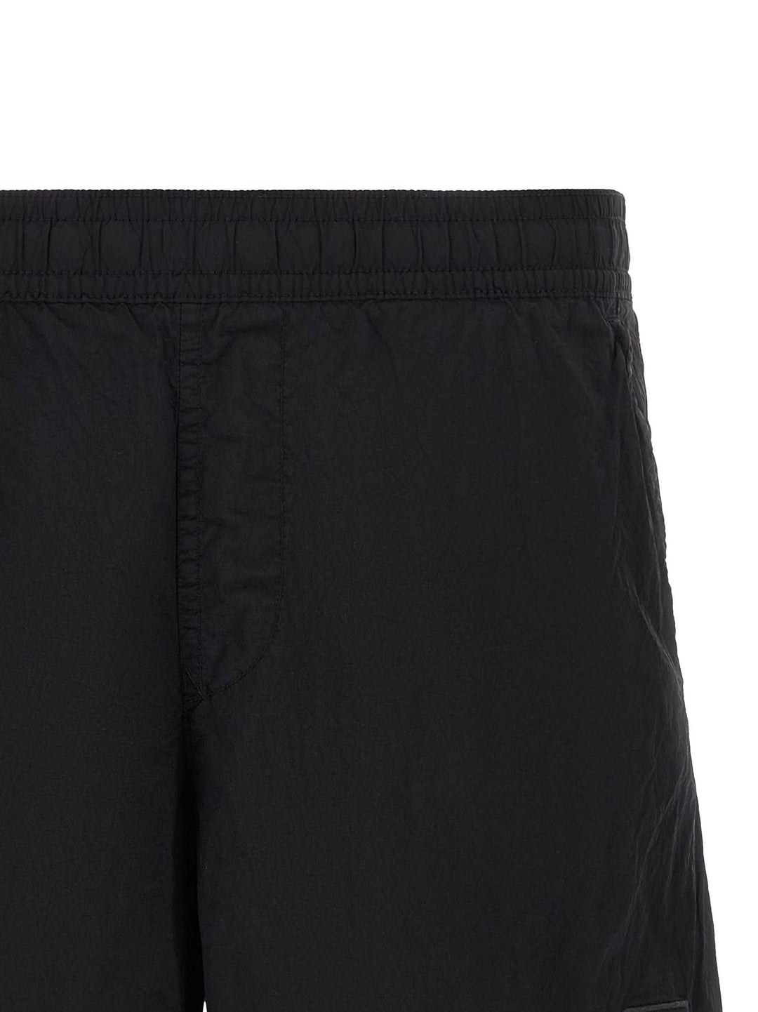 Stone Island Black Polyamide Cargo Shorts