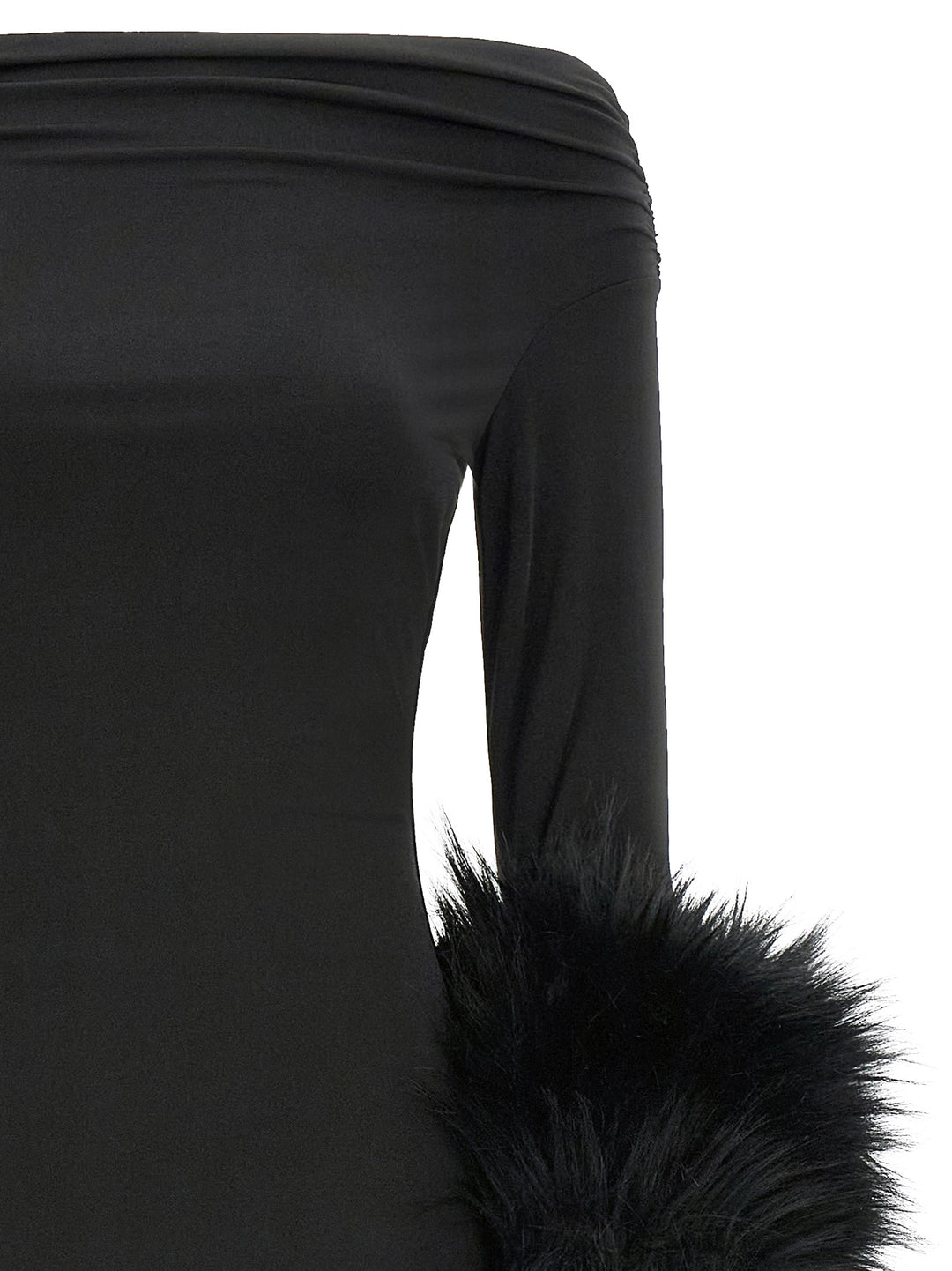 The Andamane Black Polyester Long Dress