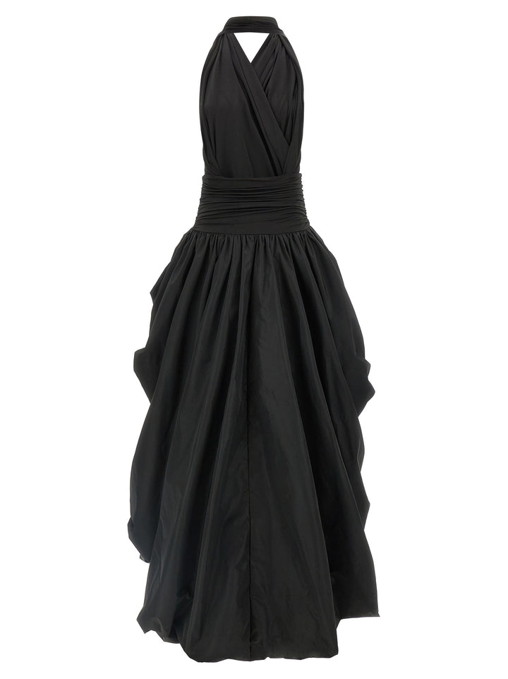 The Andamane Black Polyester Long Dress