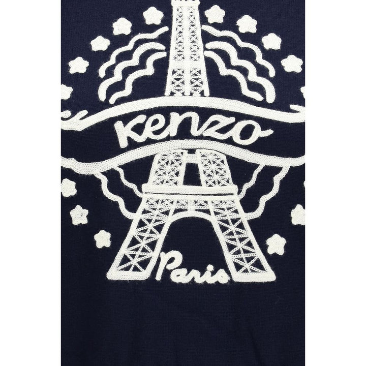 Kenzo Blue Wool Oves Aries Sweatshirt