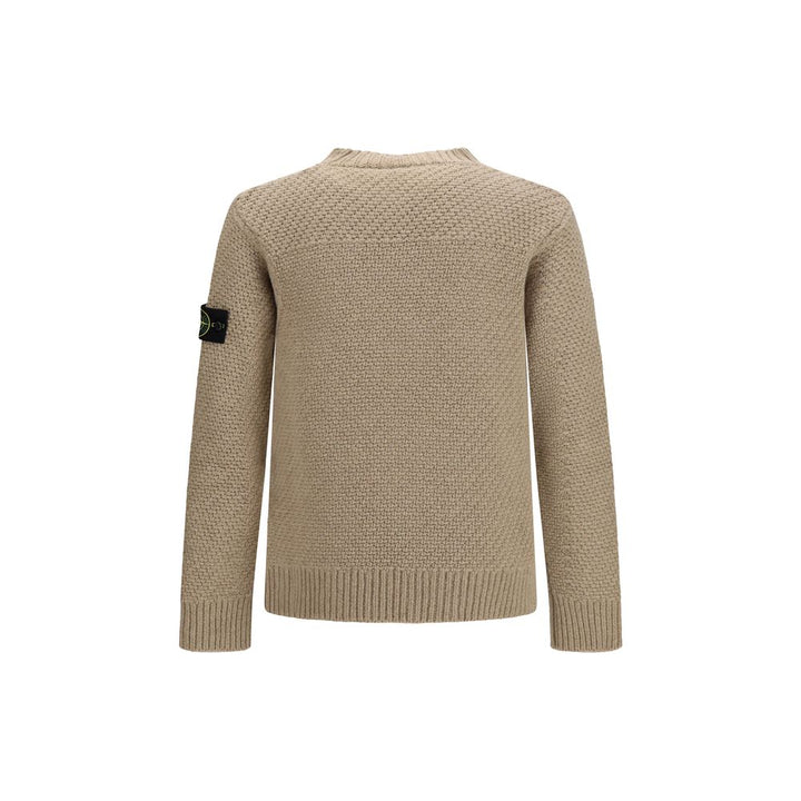 Stone Island Beige Wool Oves Aries Sweatshirt