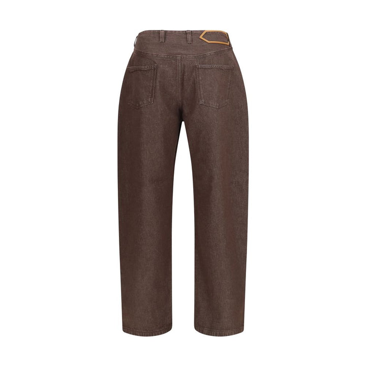 Jacquemus Brown Polyester Straight-Leg Jeans