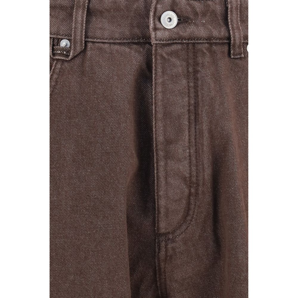 Jacquemus Brown Polyester Straight-Leg Jeans