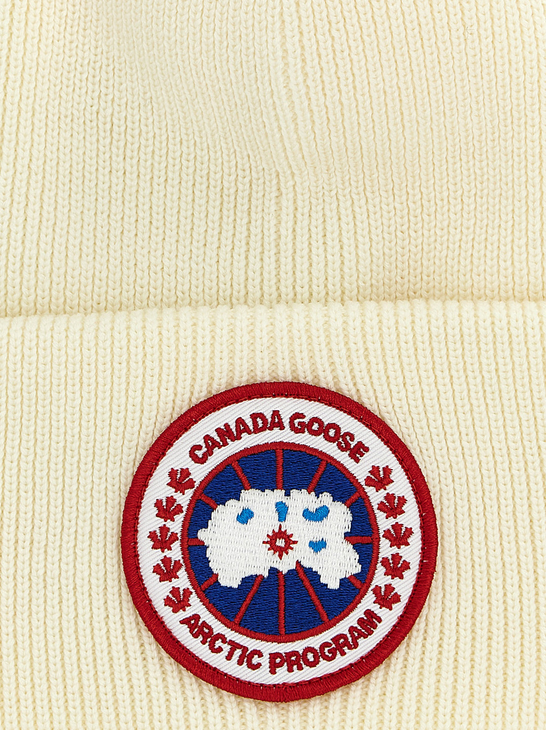 Canada Goose White Wool Beanie