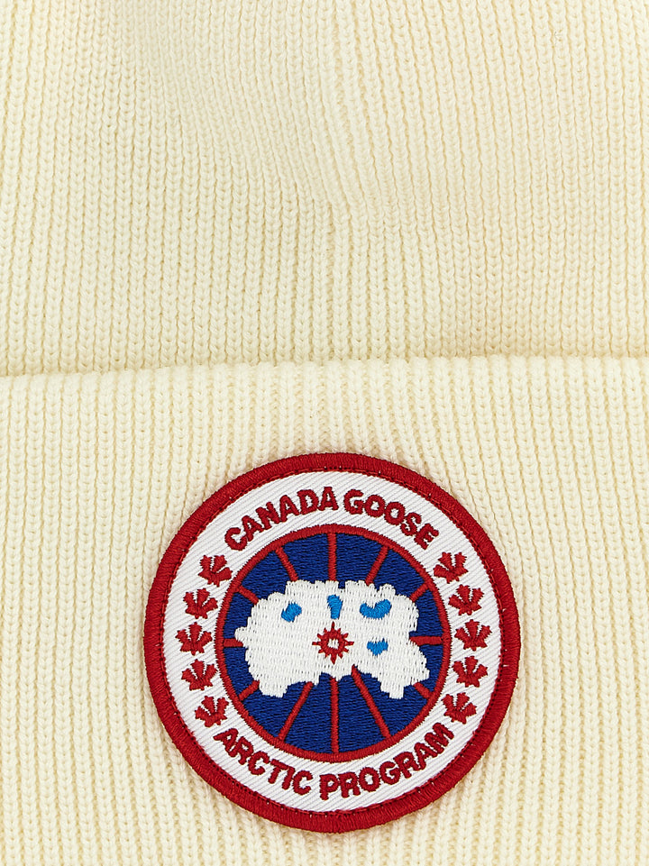 Canada Goose White Wool Beanie