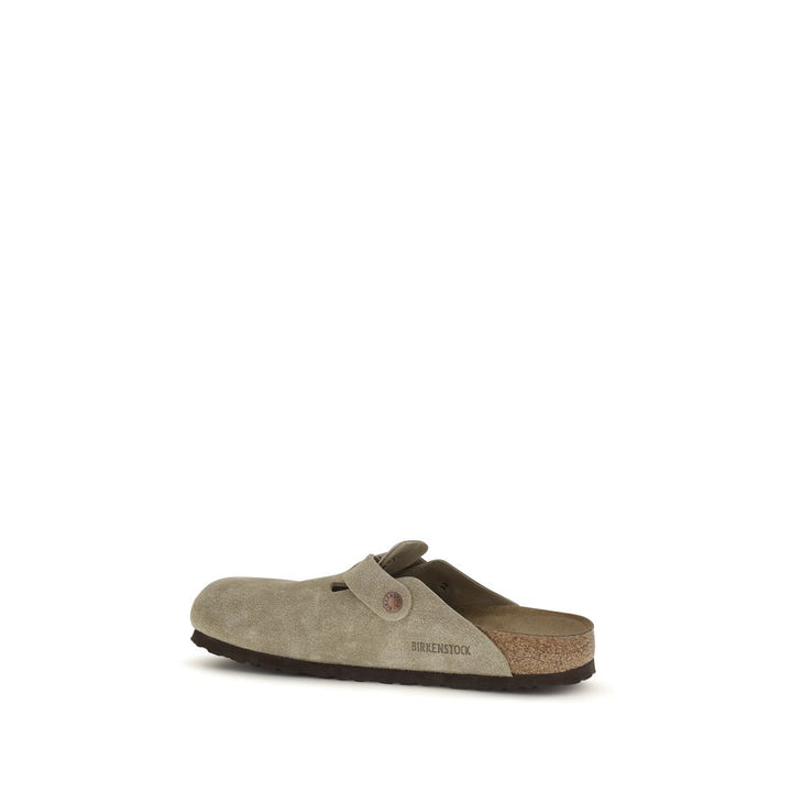 BIRKENSTOCK 1774 Beige Suede Leather Mules