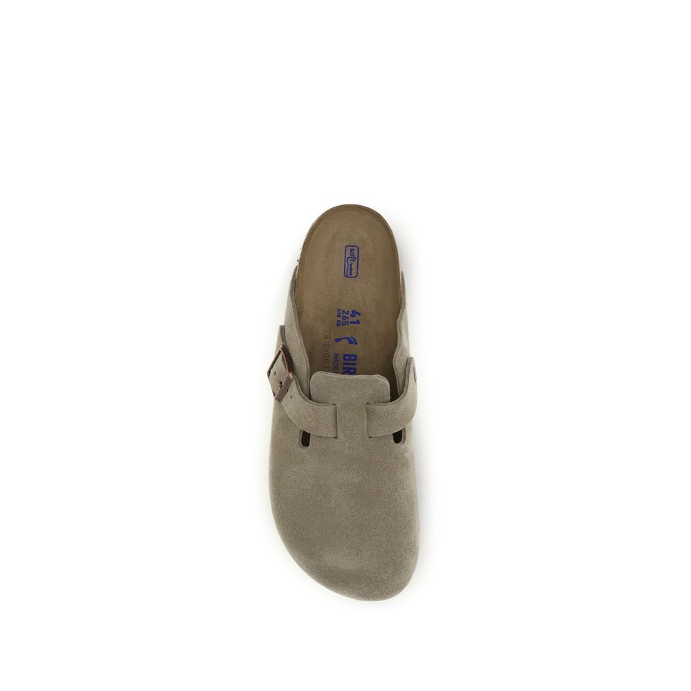 BIRKENSTOCK 1774 Beige Suede Leather Mules