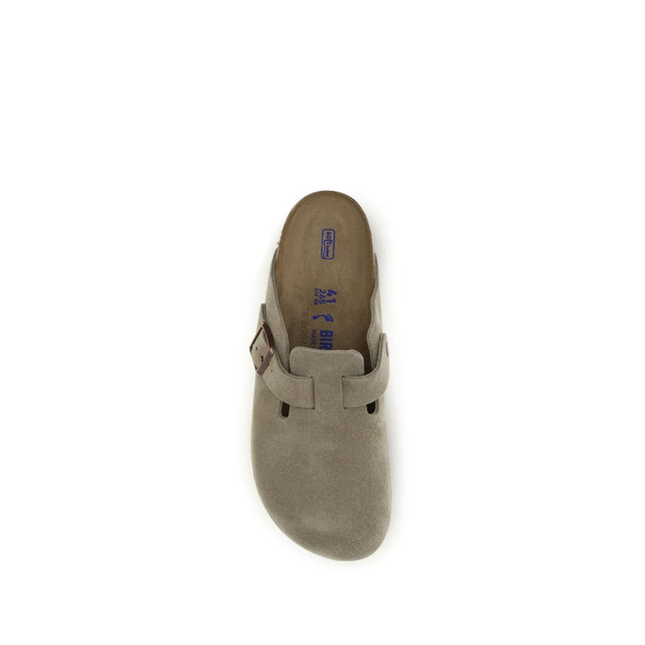 BIRKENSTOCK 1774 Beige Suede Leather Mules