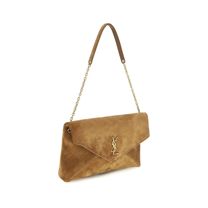 Saint Laurent Beige Suede Leather Shoulder Bag
