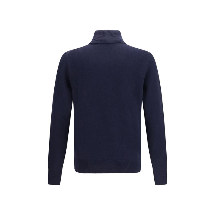 Aragona Cashmere Blue Cashmere Turtleneck