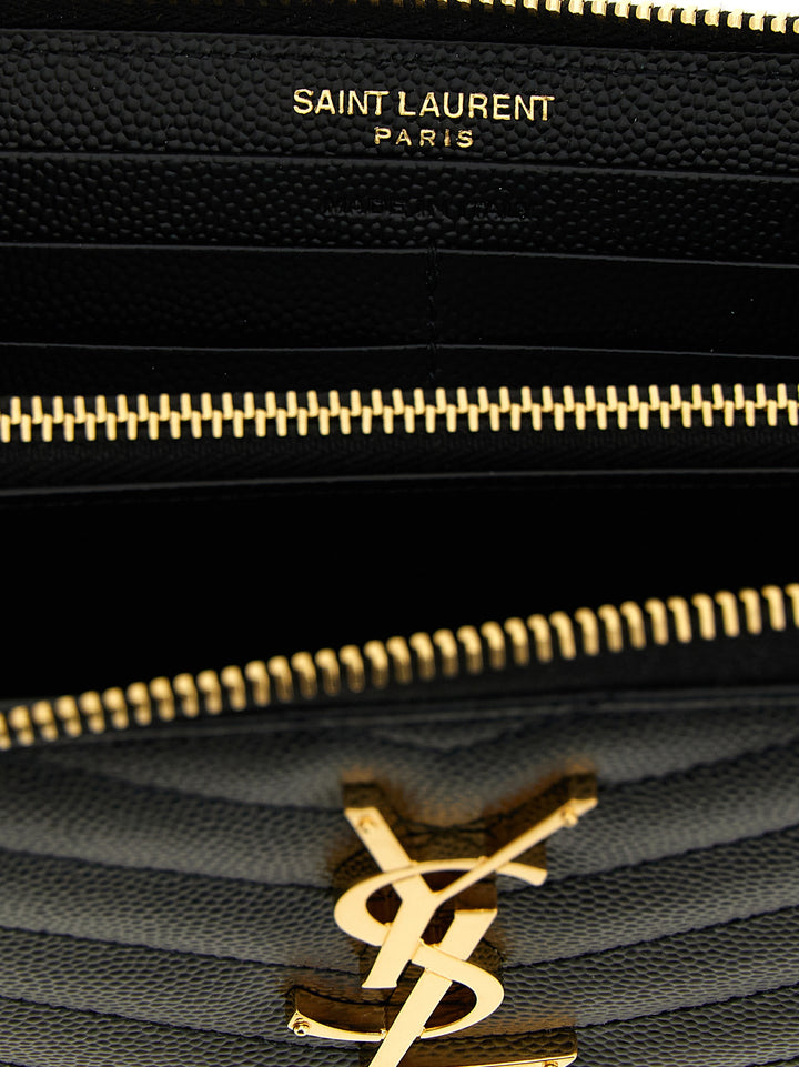 Saint Laurent Black Calfskin Cardholder