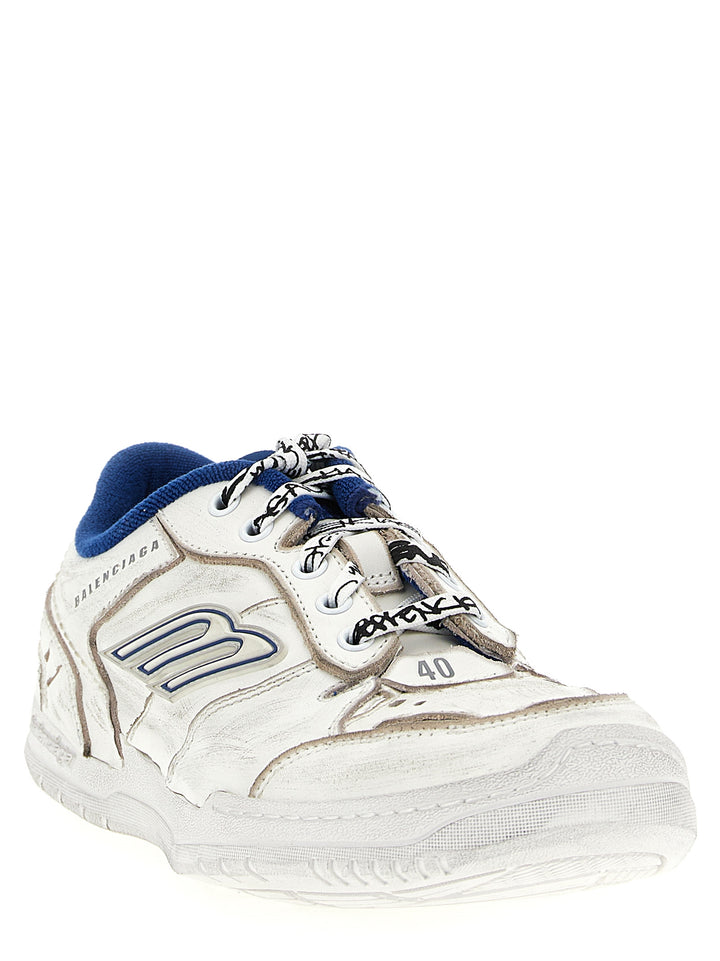 Balenciaga White Calfskin Athletic Sneakers