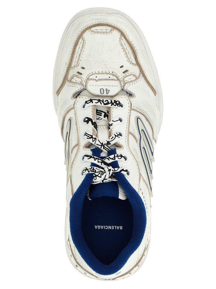 Balenciaga White Calfskin Athletic Sneakers