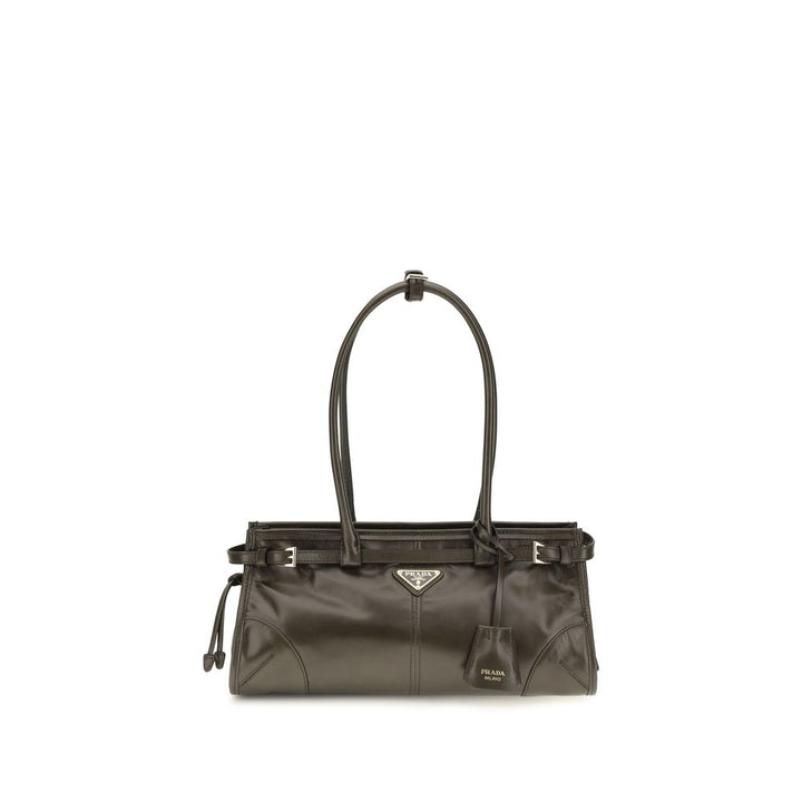 Prada Black Calf Leather Bos Taurus Handbag