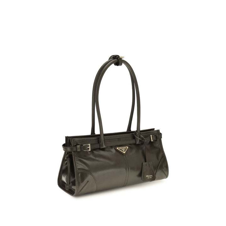 Prada Black Calf Leather Bos Taurus Handbag