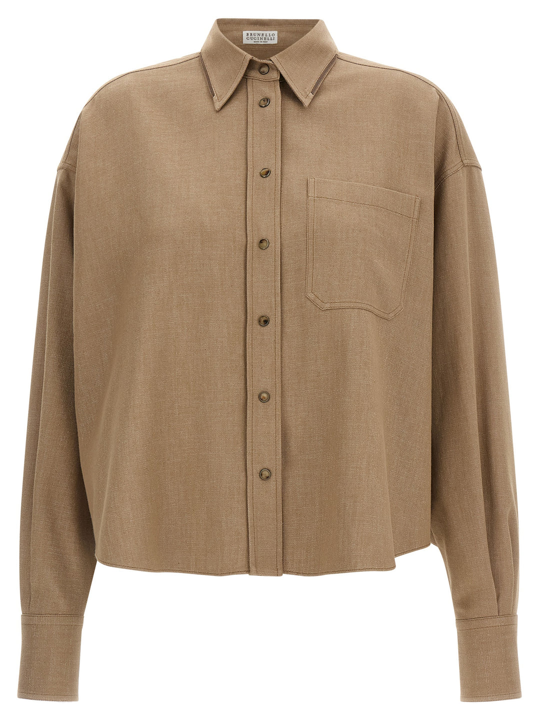 Brunello Cucinelli Beige Cotton Blouse