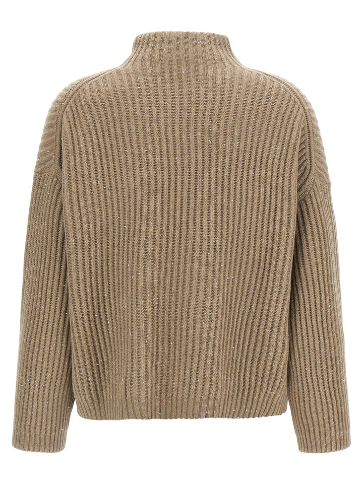 Brunello Cucinelli Beige Cashmere Cardigan